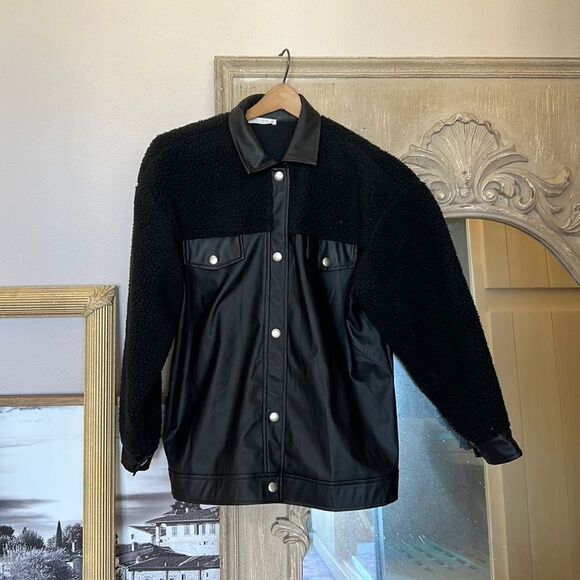 Women's Button Down Fleece Jacket Size S 12th tribe sherpa - Picture 1 of 5